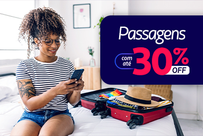 Parcele sua próxima viagem em até 6x sem juros